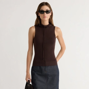 Tammy Cinched-Neck Tencel-Blend Top Ethically Sourced Material