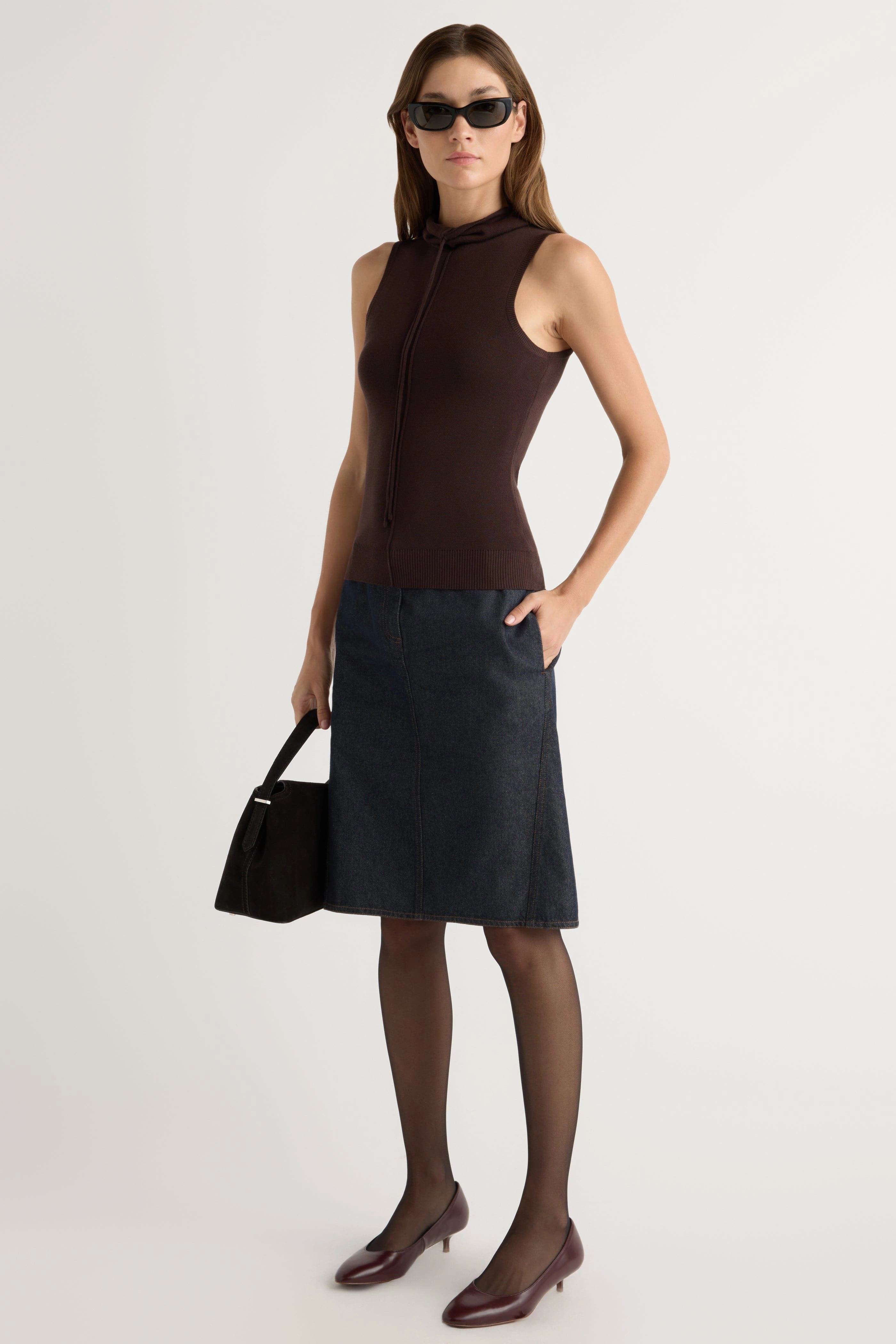Tammy Cinched-Neck Tencel-Blend Top EcoDyeProcess