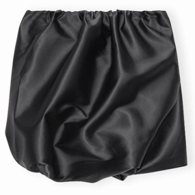 Edgy Look Breezy Edge Double Satin Mini Skirt