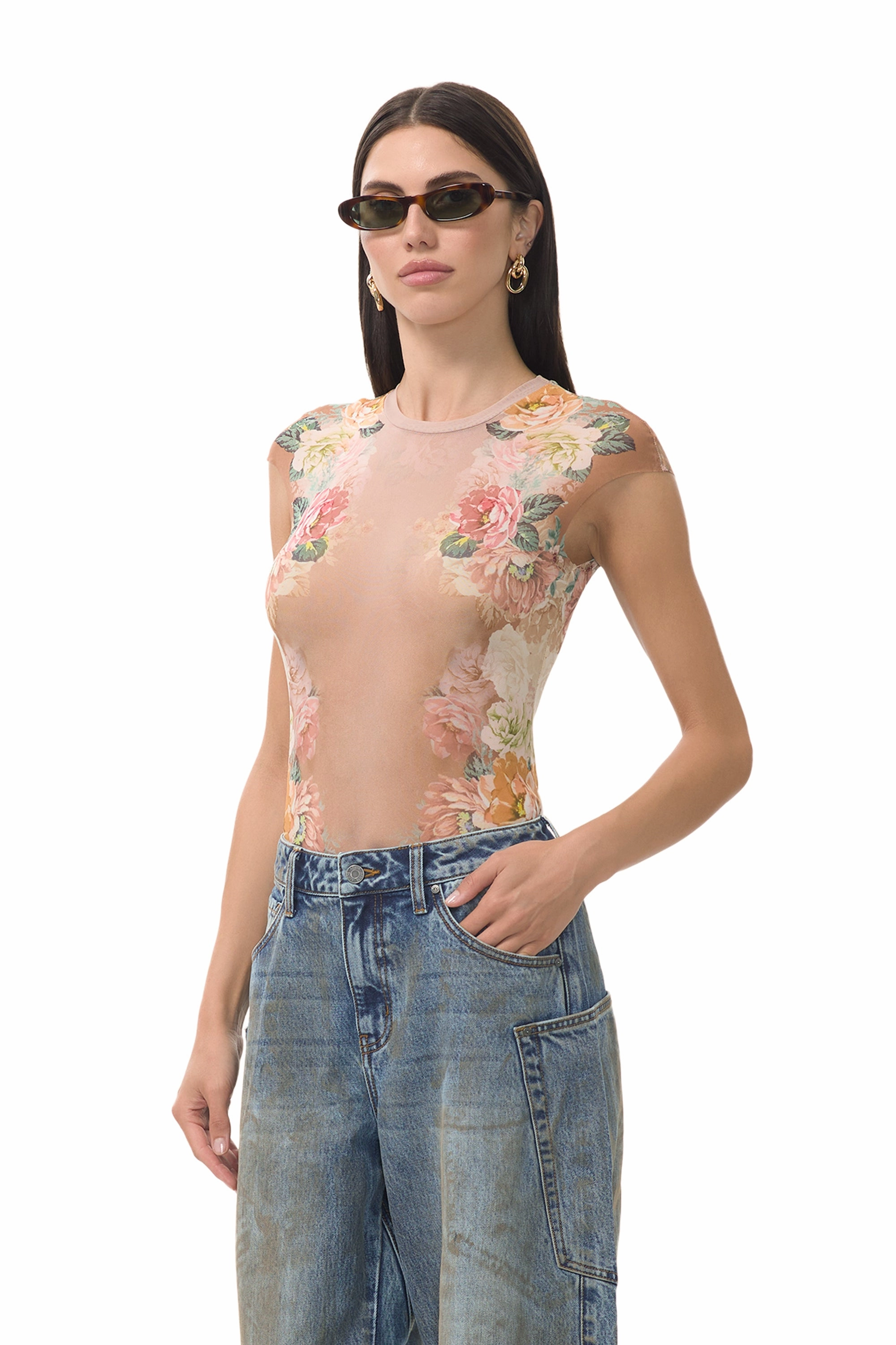 Adaptive Waistband Nina Top - Honey Rose Frame