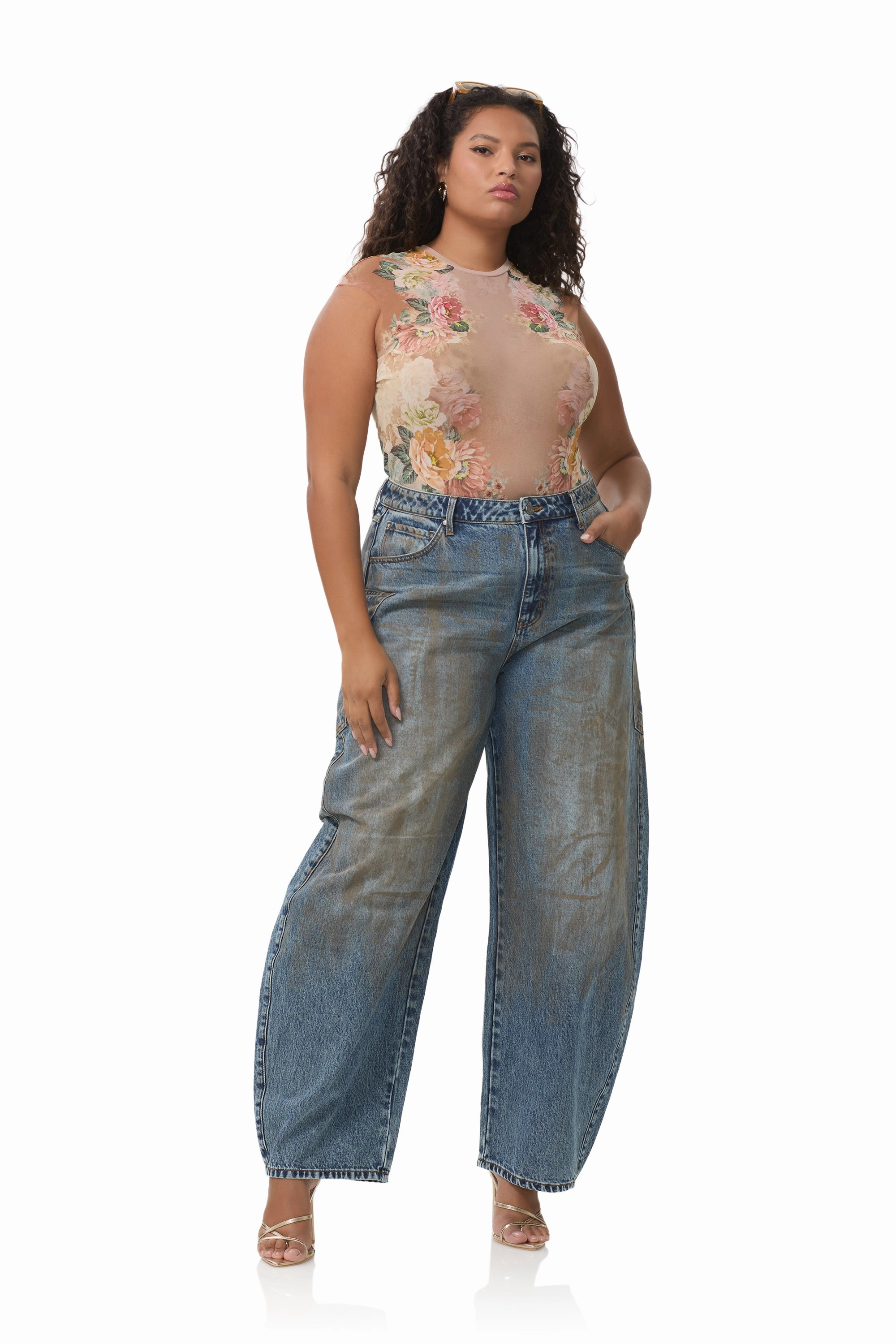 Office Wear Nina Top - Honey Rose Frame