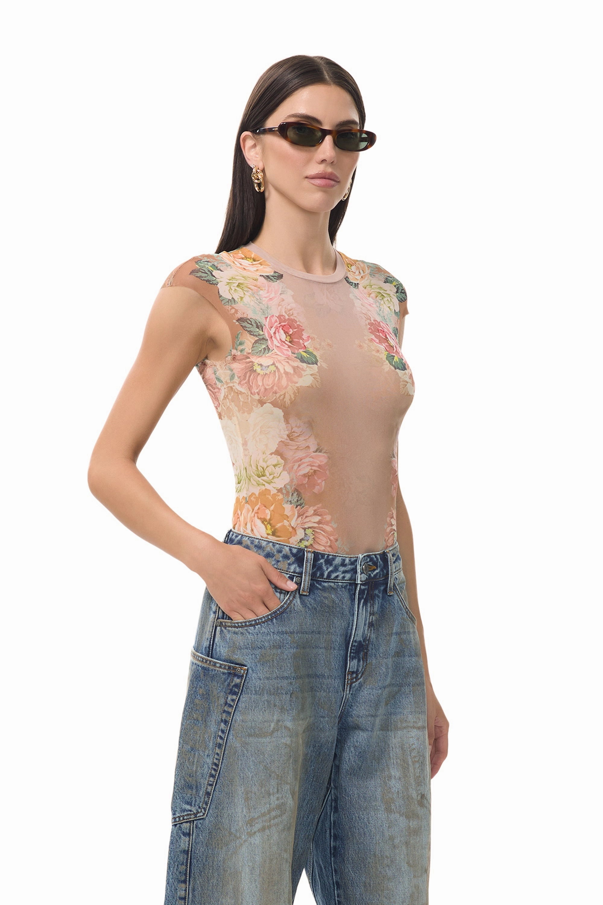 Nina Top - Honey Rose Frame DropShoulder