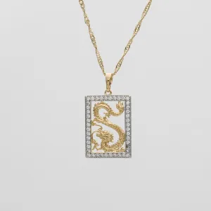 Dragon Tablet CZ Necklace
