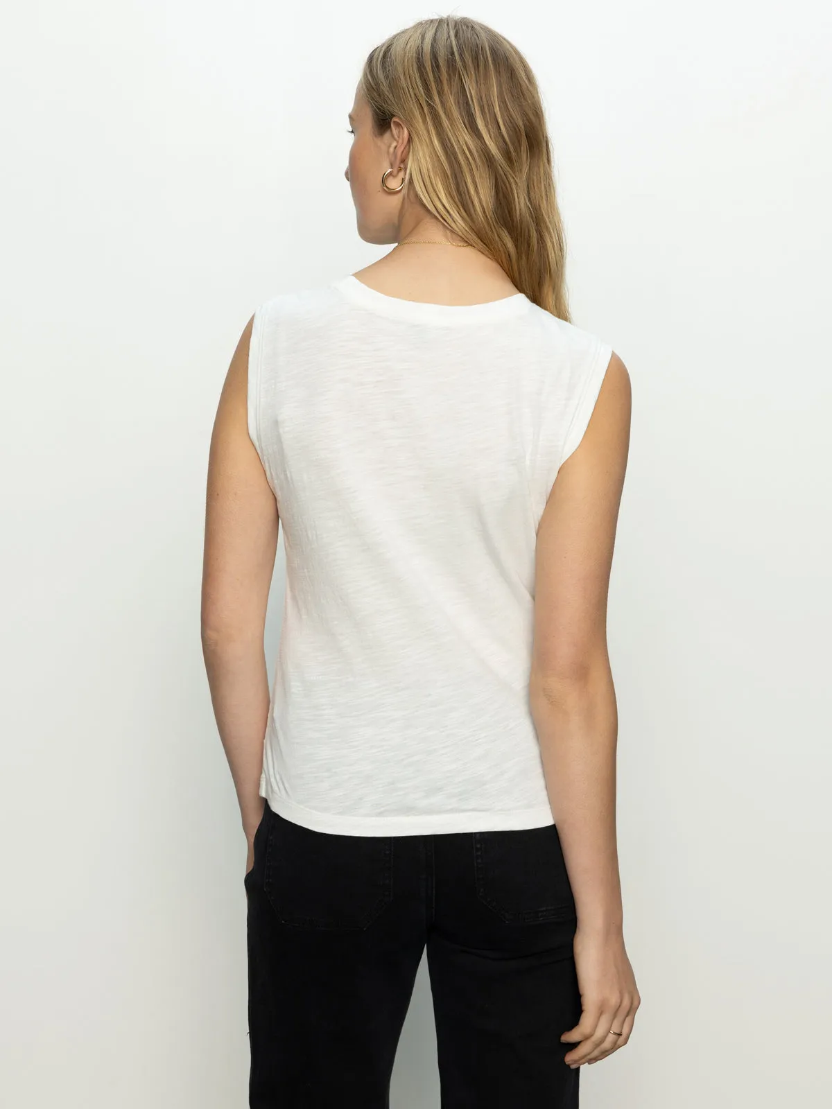 warm weather Draped Tank White