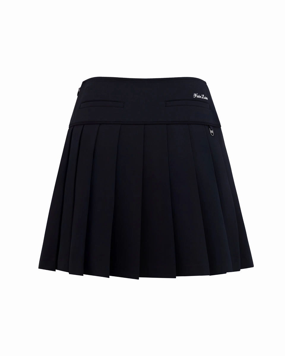 Fair Liar Performance Pleated Skirt - Black Style Essential Active Wear