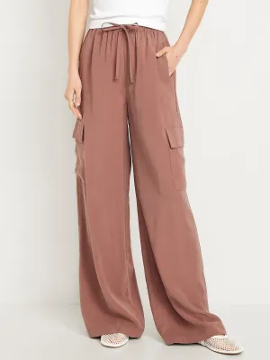 Drapey Cargo Super Wide-Leg Pants