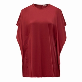 Mini Ruby Draped Dress Hidden Zipper Outdoor Scene