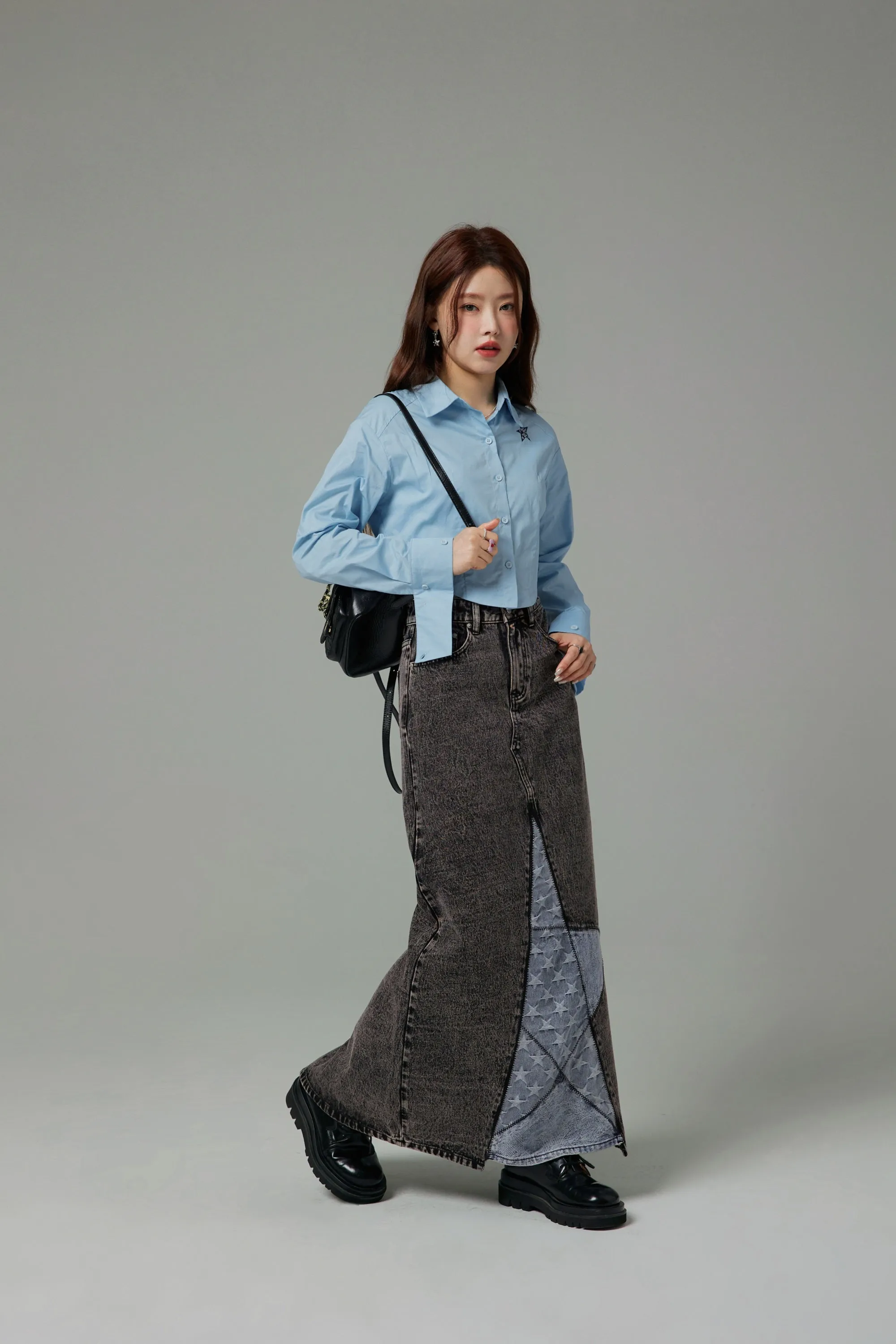 Drivers License Colored Cropped Shirt