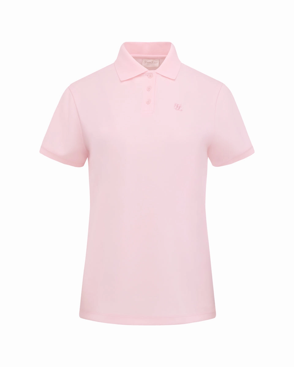 CrossGrain Fabric Fair Liar loose fit polo t-shirt - Pink