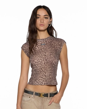 STAPLE SS TEE LEOPARD Microfiber texture