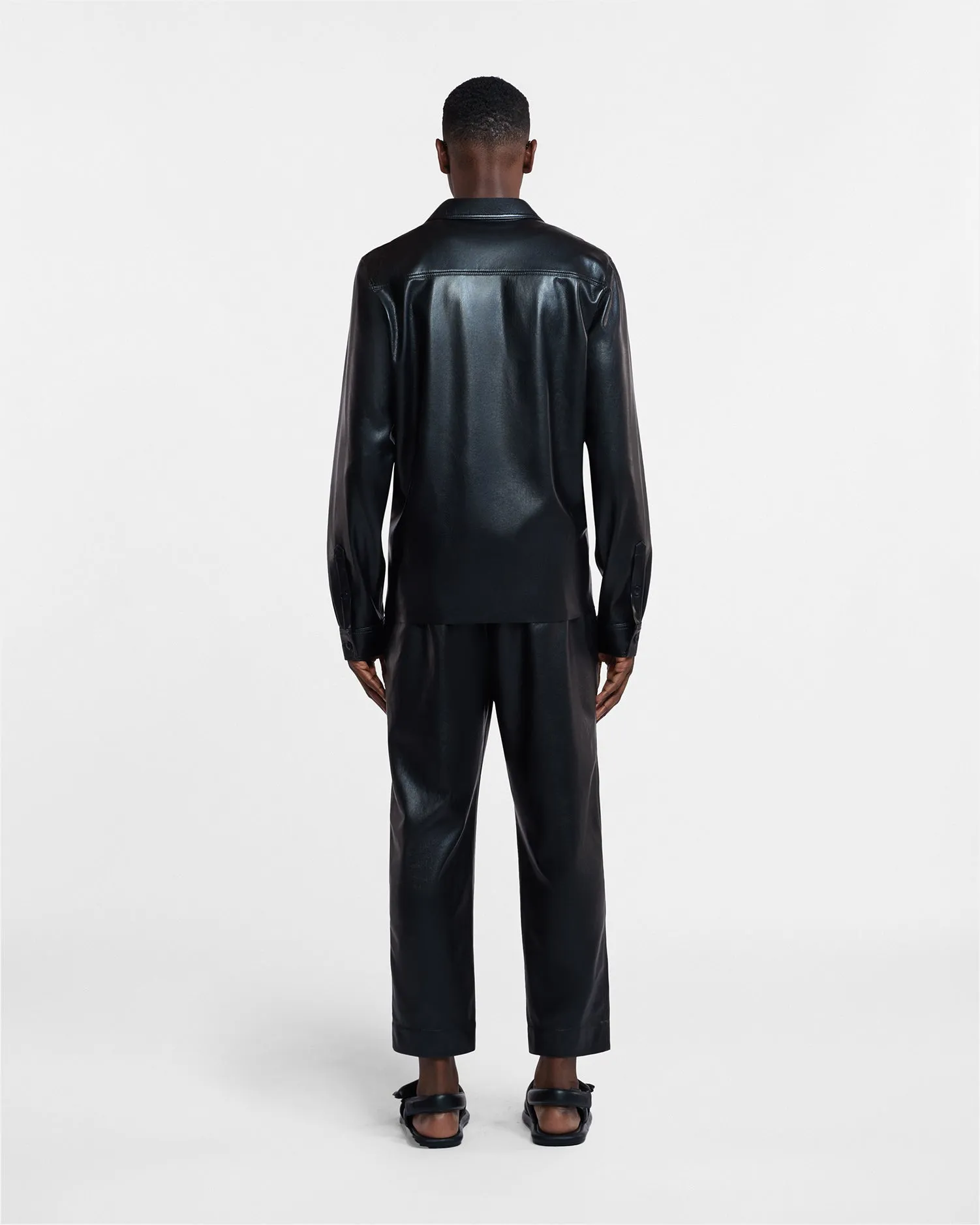 Duco - Okobor? Alt-Leather Long Sleeve Shirt - Black Summer Layers