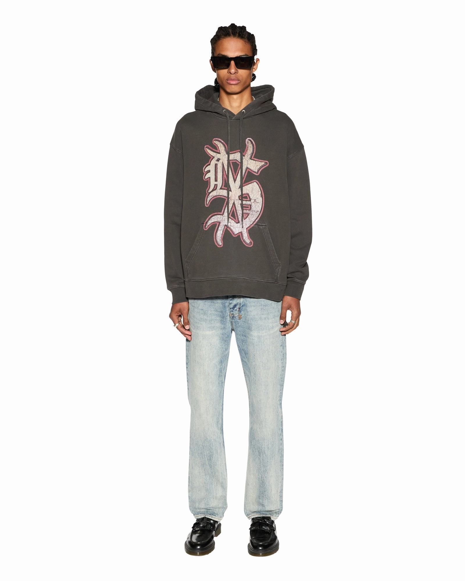 MinimalistSilhouette DUG OUT BIGGIE HOODIE FADED BLACK