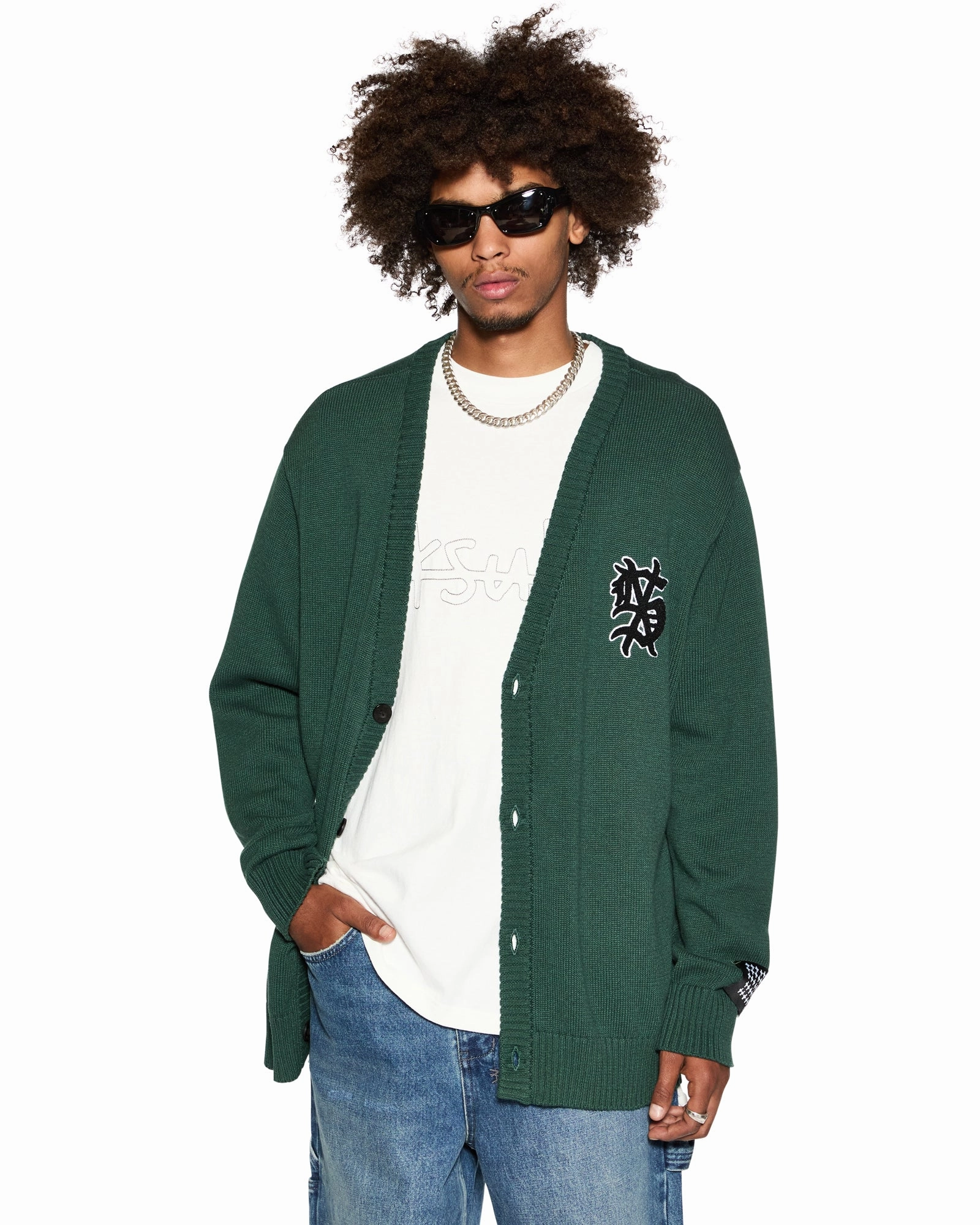 DUG OUT KNIT CARDIGAN MILITARY Anti Odor Finish WrinkleResistant Fabric