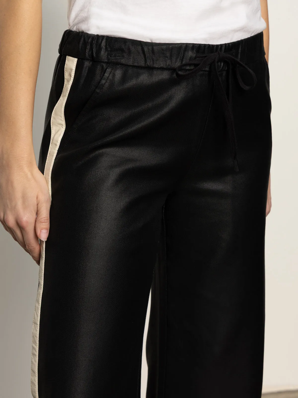 BlendMaterials Thermal Insulation Tech Coated Twill Track Pant Black