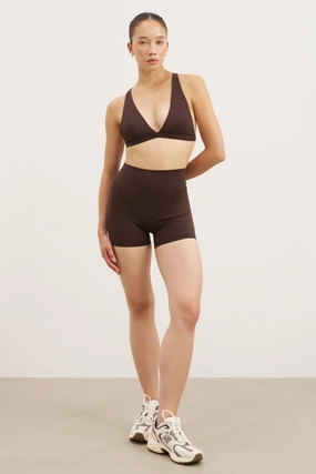 Base Sculpting Shorts - Carob Lightweight Knit