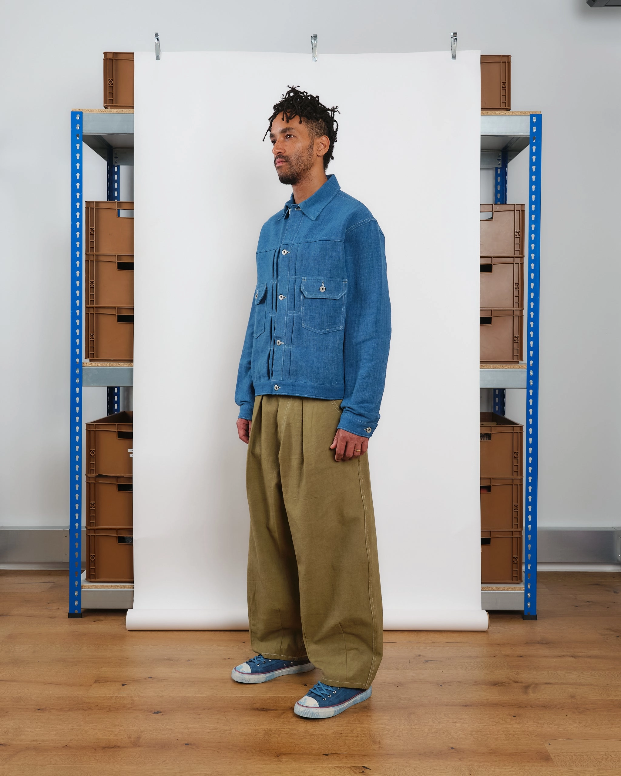Tuesday Jacket - Indigo Handloom Artist Vibe Sustainable