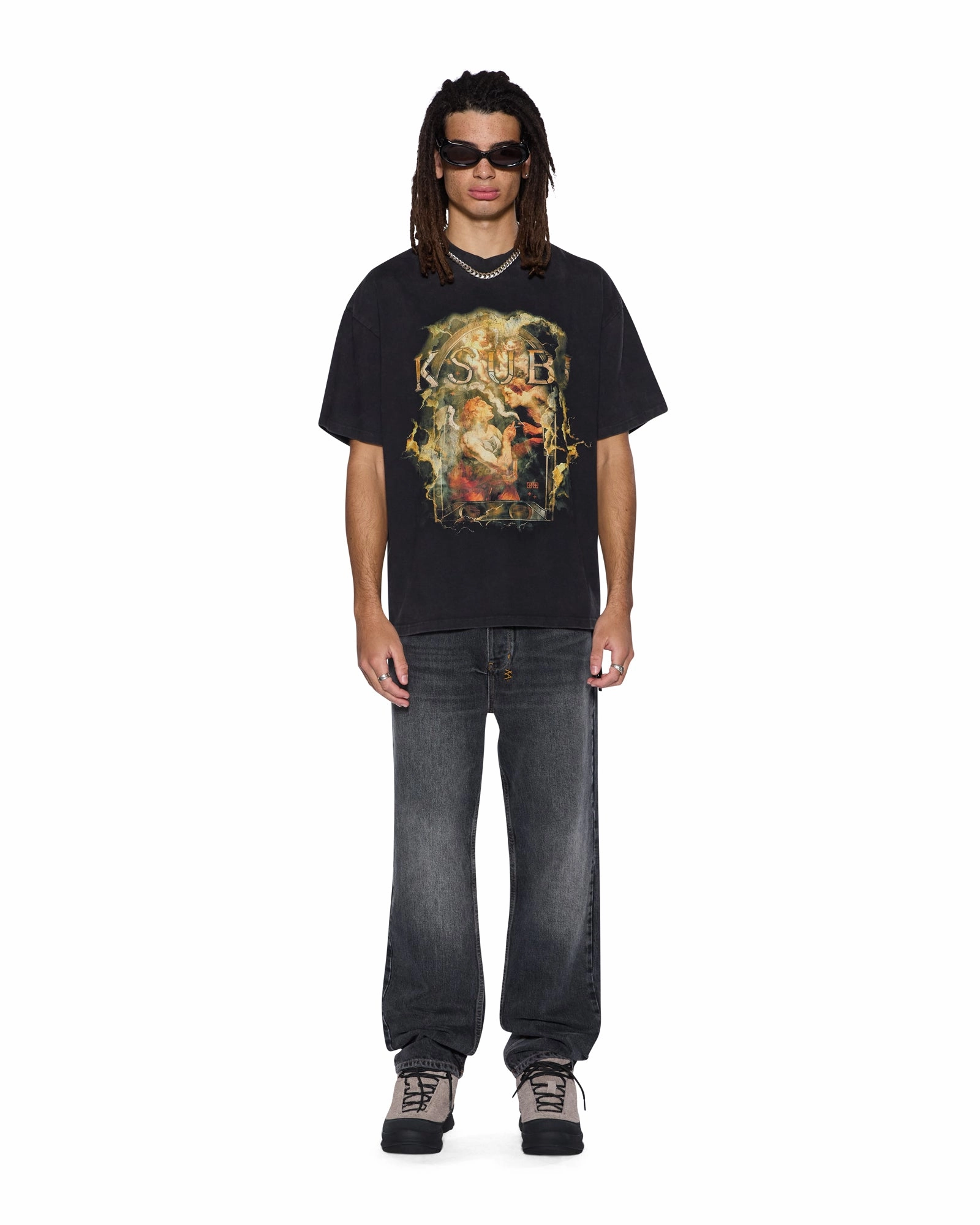 Comfy All-Day UltraSoftBrushedInterior ASCENSION EKCESS TEE FADED BLACK