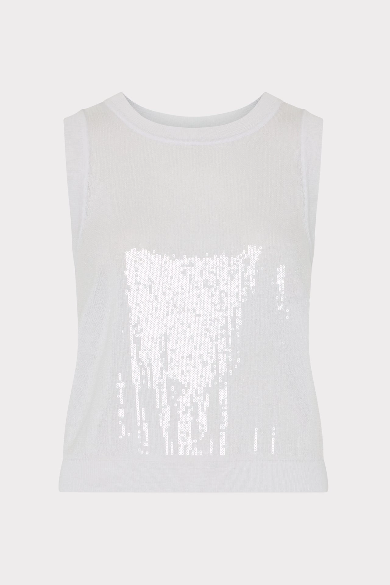 Sequin Knit Shell Top Breathable Yarn