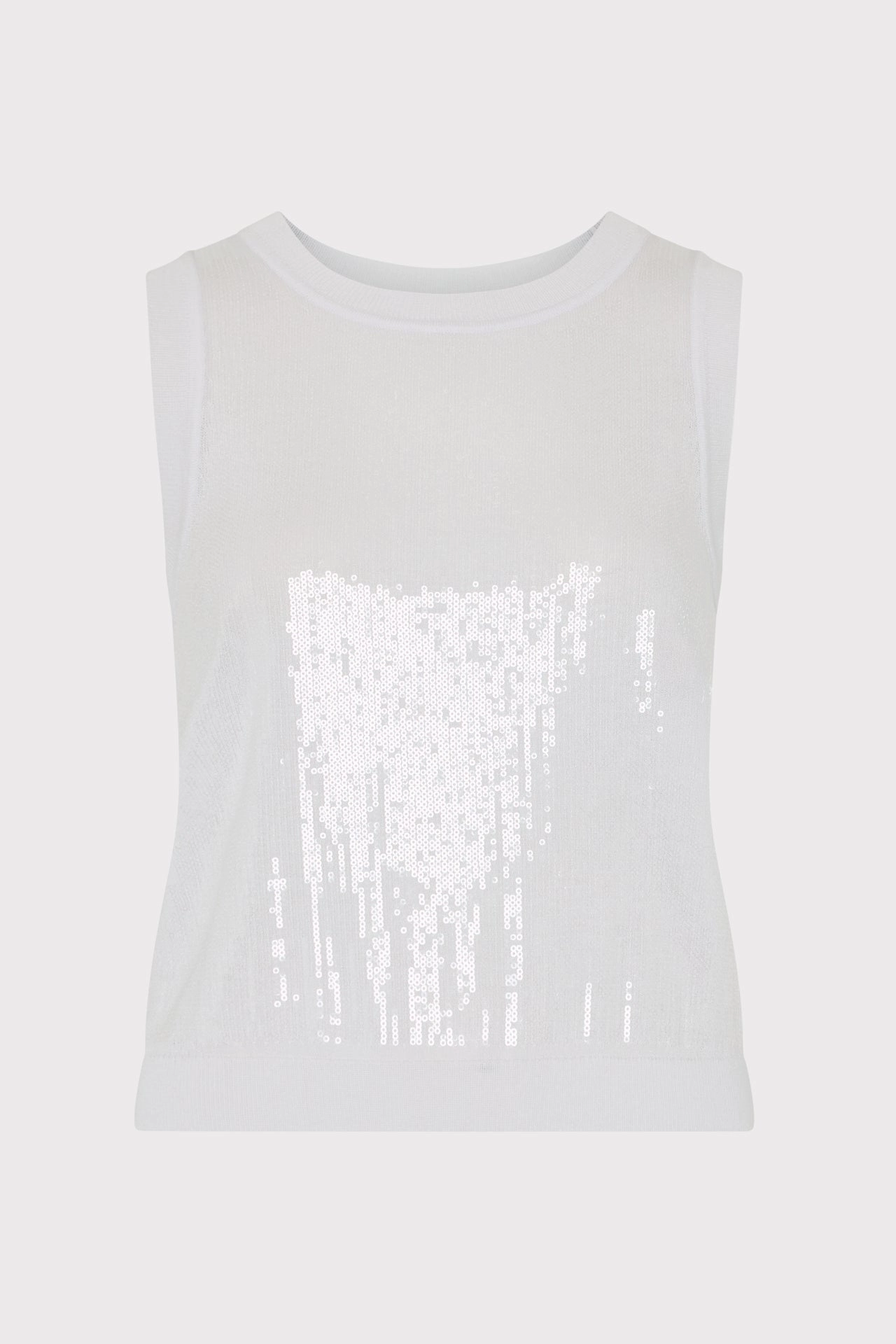 Fall Walk Sequin Knit Shell Top
