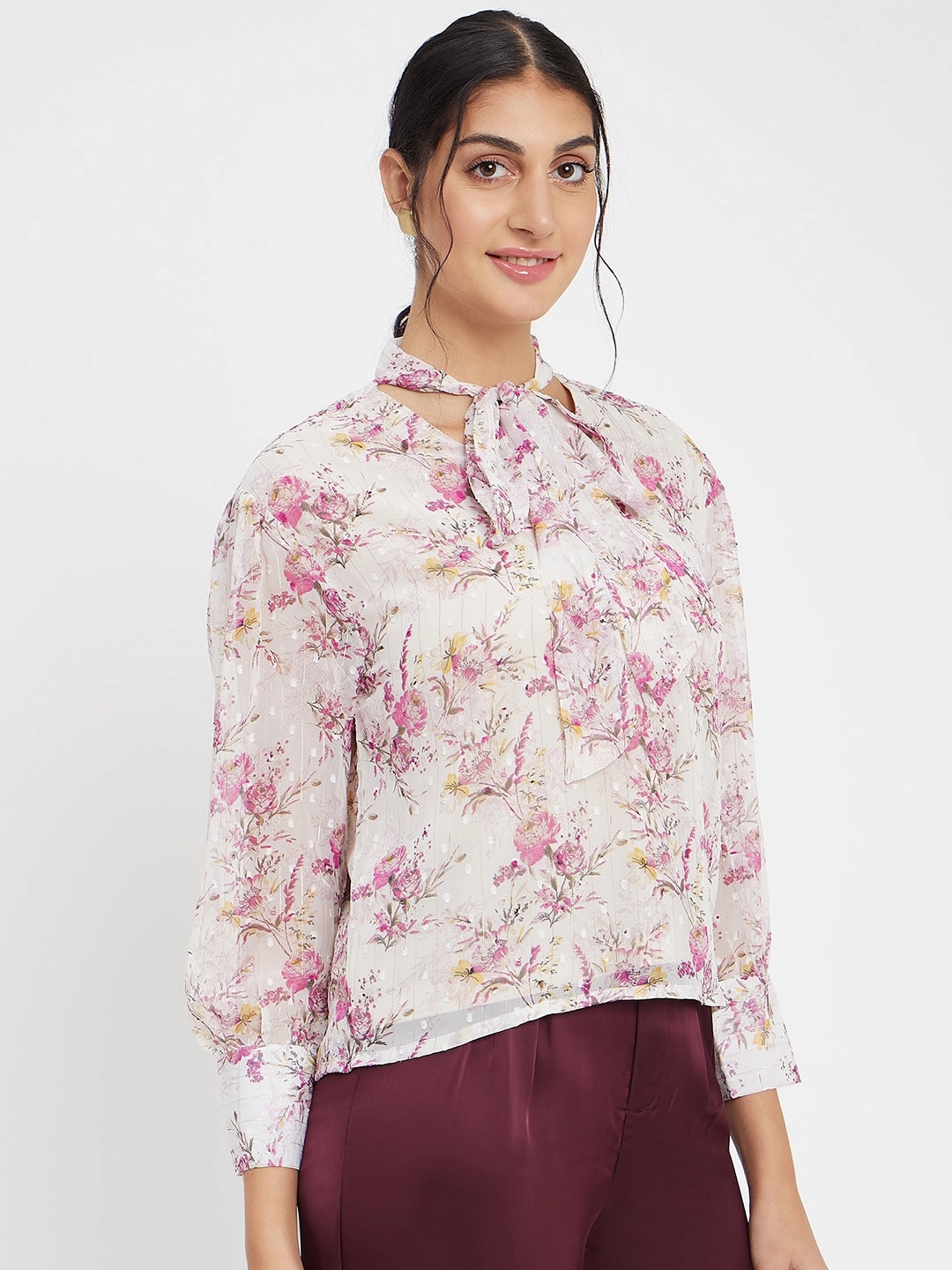 TearResistant Madame Floral White Shirt