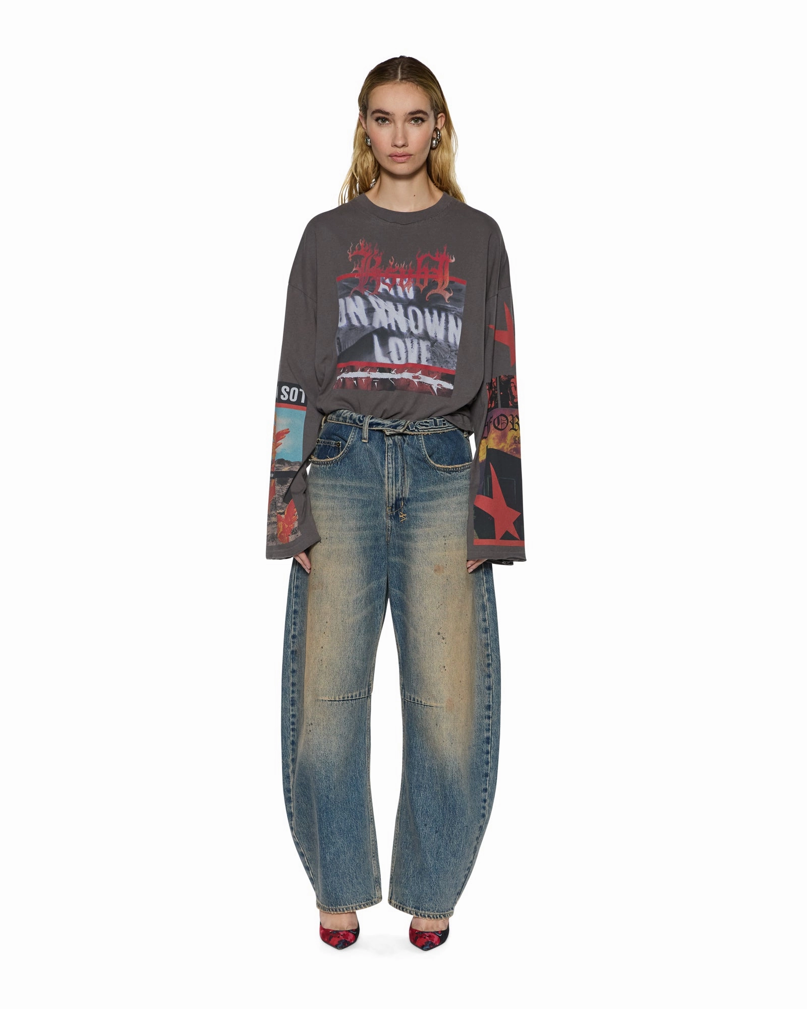 Thermal Insulation Core ALTAR LS BOYFRIEND TEE CHARCOAL