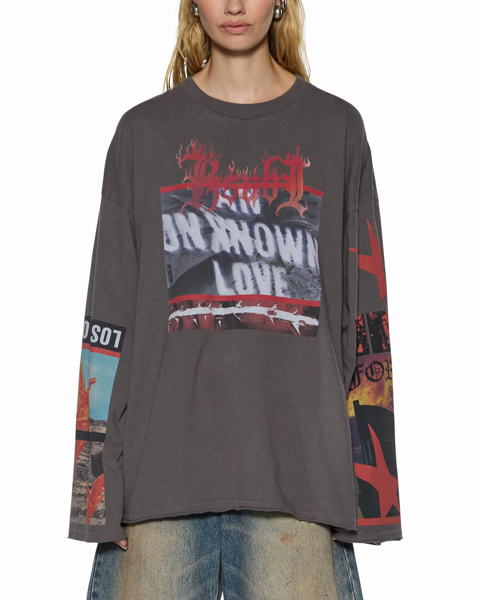 ALTAR LS BOYFRIEND TEE CHARCOAL Antimicrobial Finish
