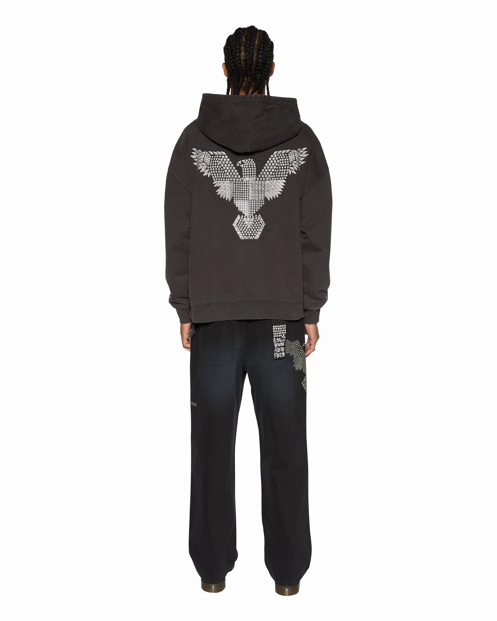 EAGLE EKCESS HOODIE FADED BLACK Hypoallergenic Inner Layer