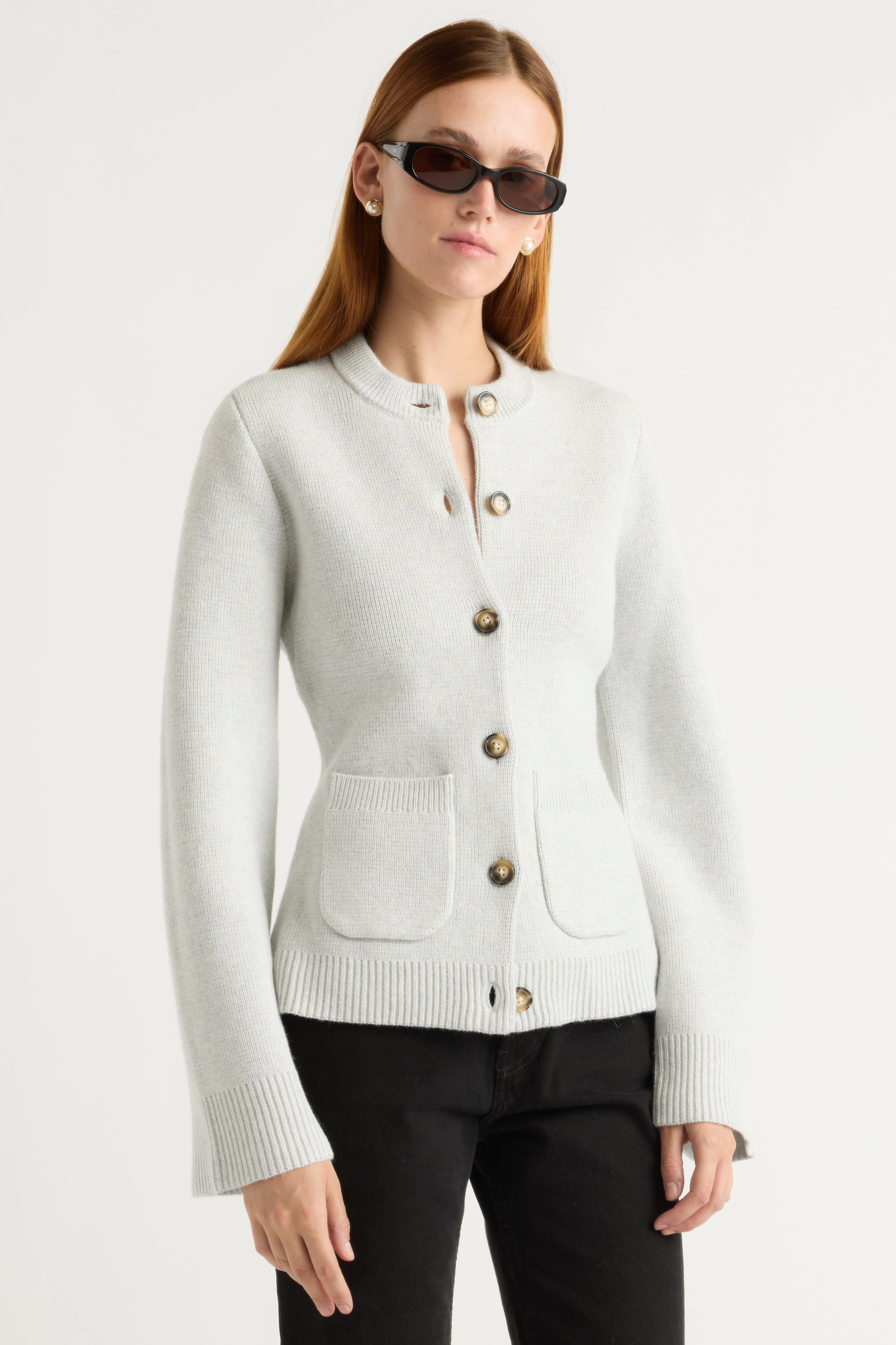 Eames Organic Cotton-Wool Cardigan Roomy Design