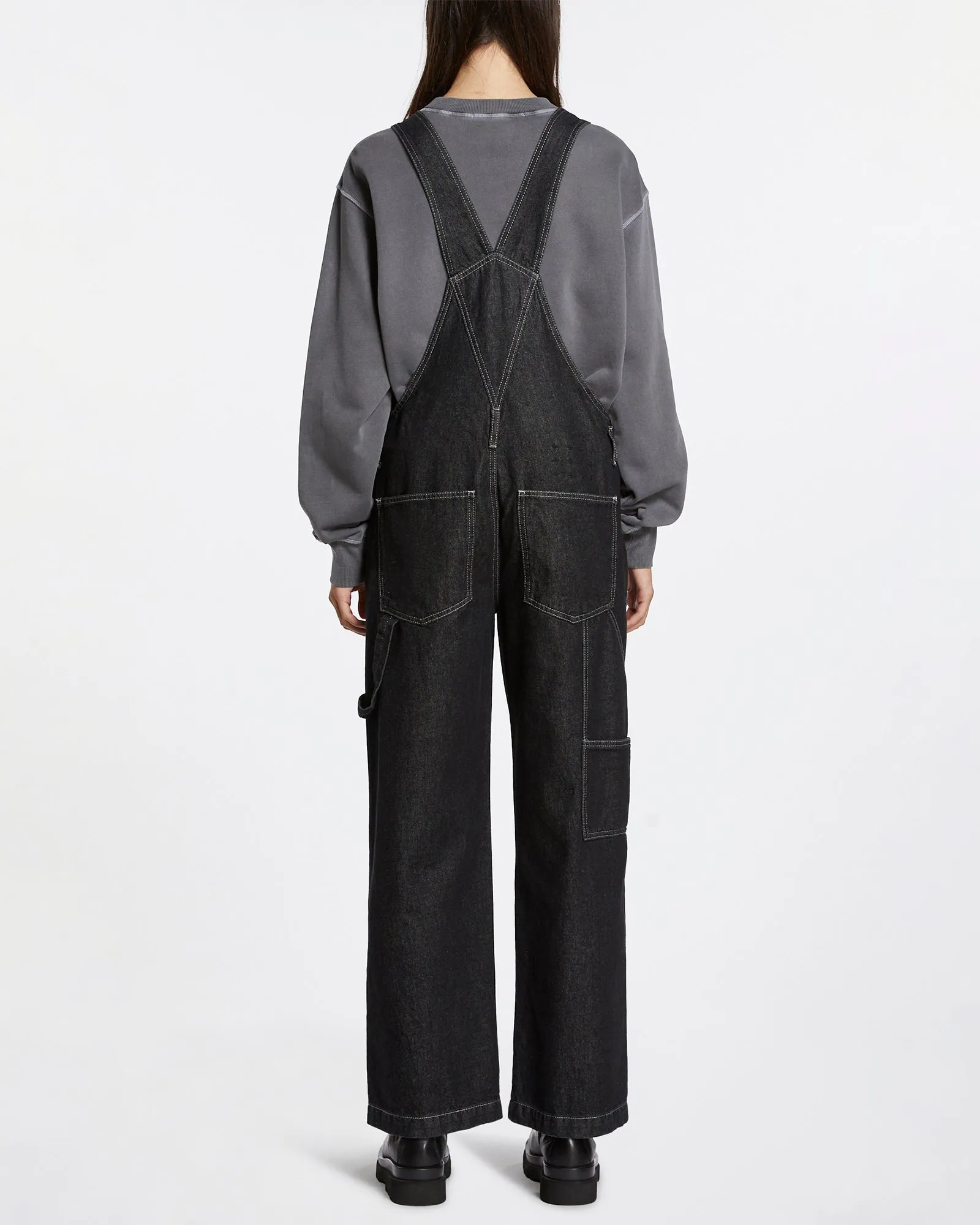 EASY OVERALLS MIDNIGHT AntiStatic Finish Yarn Dyed Stripes Knit Fabric Technology