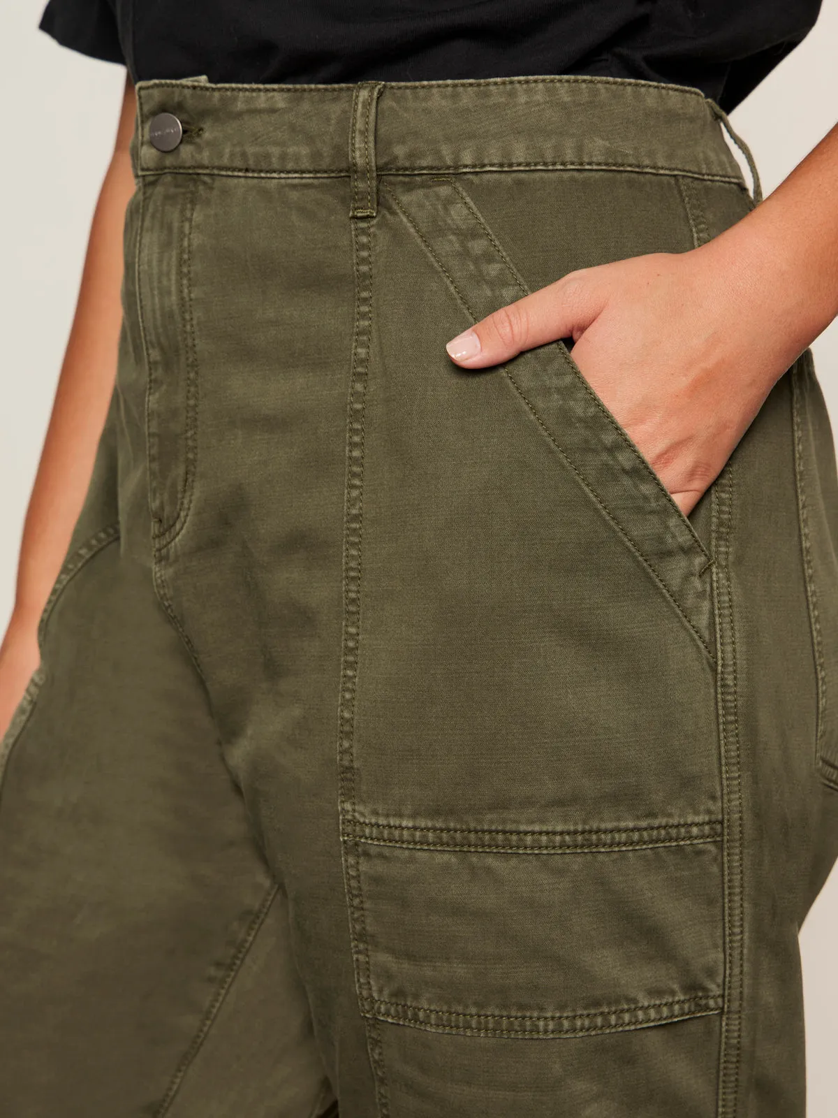 Boyfriend Utility Pant Kalamata Extended Sizing AllDayComfort