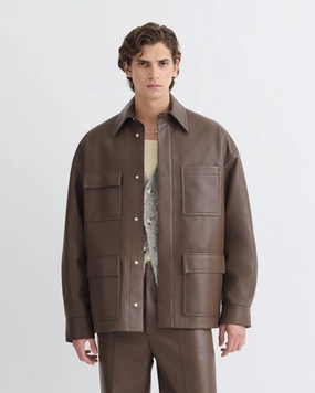 Reinforced Armholes popular in mountainous areas Chasin - Regenerated Leather Shirt Jacket - Chocolate