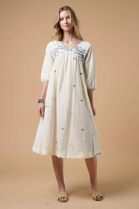 Smart Tones Bold colors Nyla Jamdani Dress