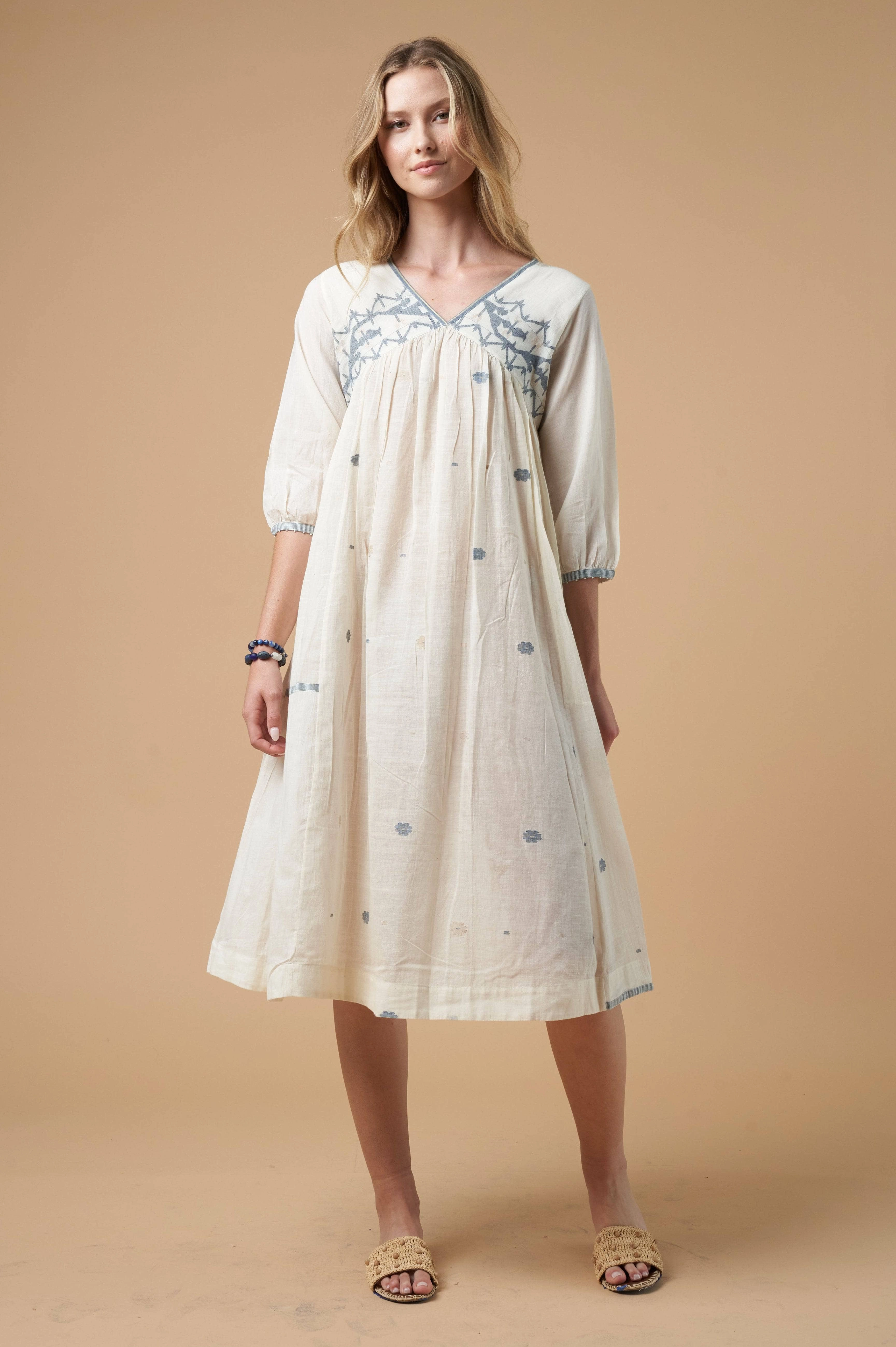 Smart Tones Bold colors Nyla Jamdani Dress