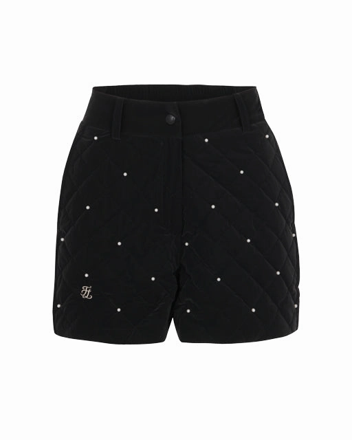 Urban appeal Daywear Pearl quilted short pants - Black