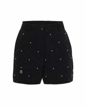 Urban appeal Daywear Pearl quilted short pants - Black