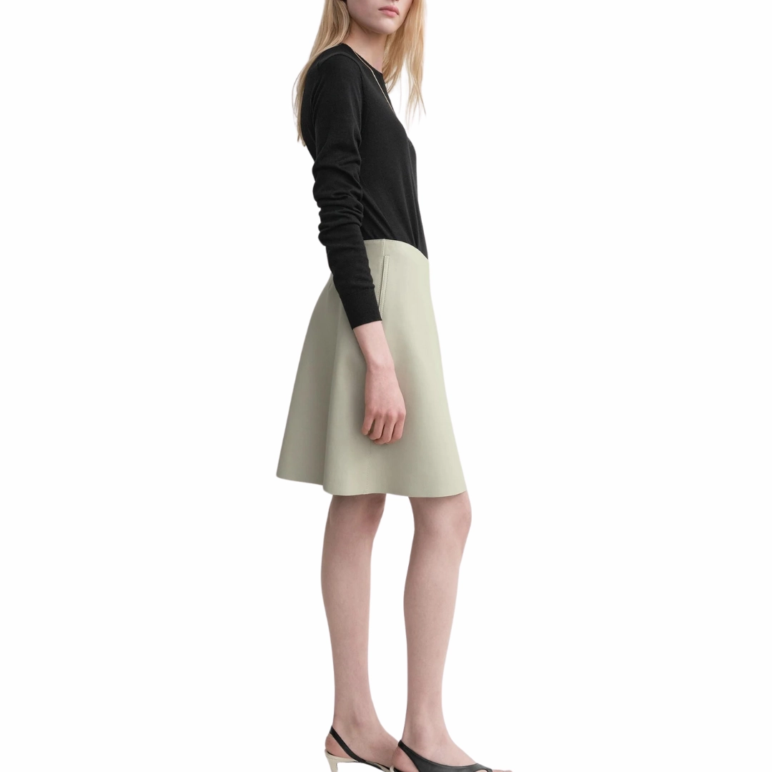 Leather Mini Skirt beaded embellishment