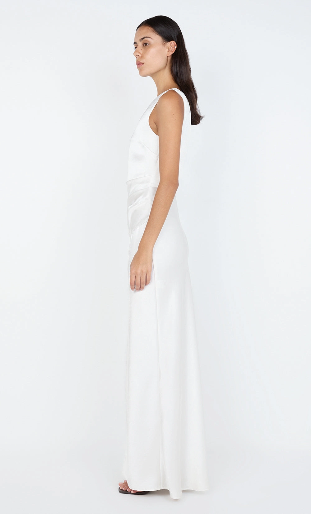 THE DREAMER ASYM DRESS - IVORY Off-Shoulder
