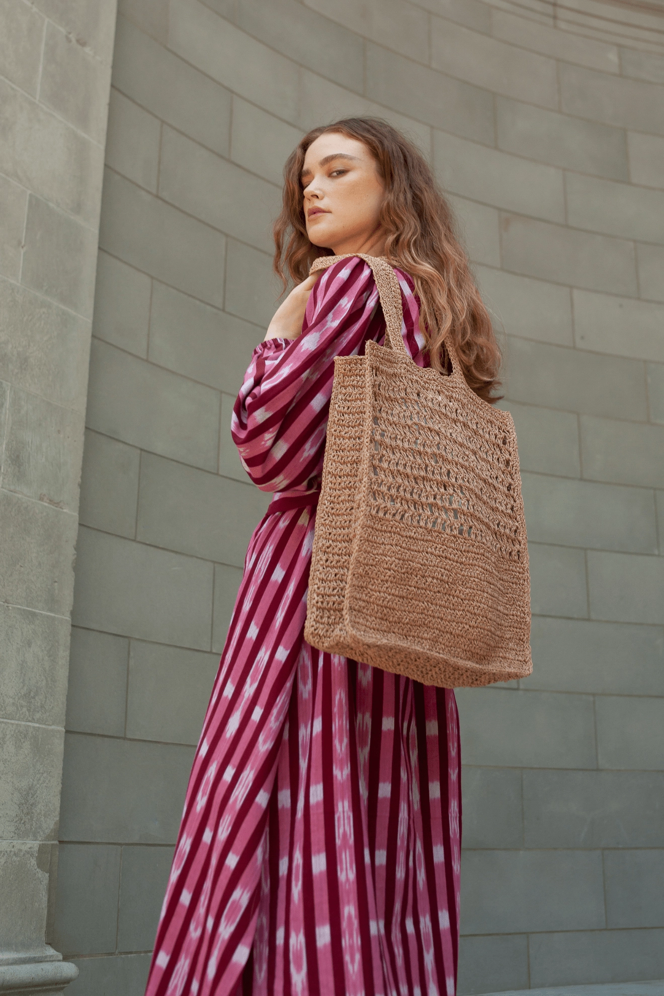 Thermal-Lined Atira Ikat Dress Cherry