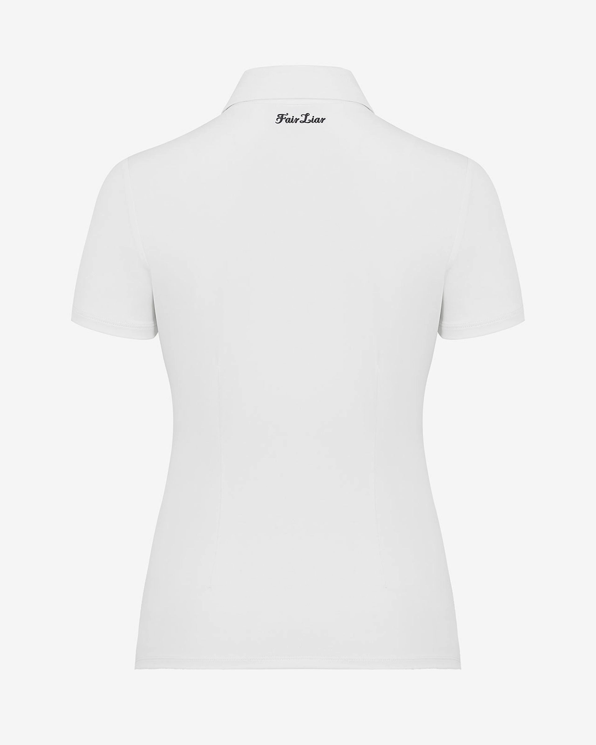 Soft Brushed Lining Erasable Surface Coating Performance Basic T-shirt - White