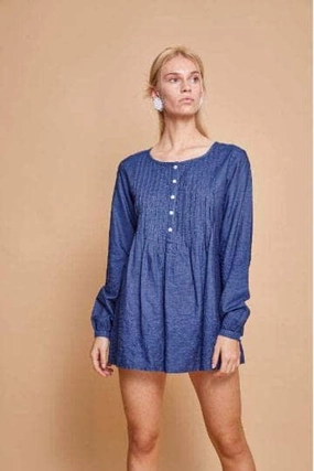 EVIE LONG SLEEVE TUNIC Fit Mood Day Chic