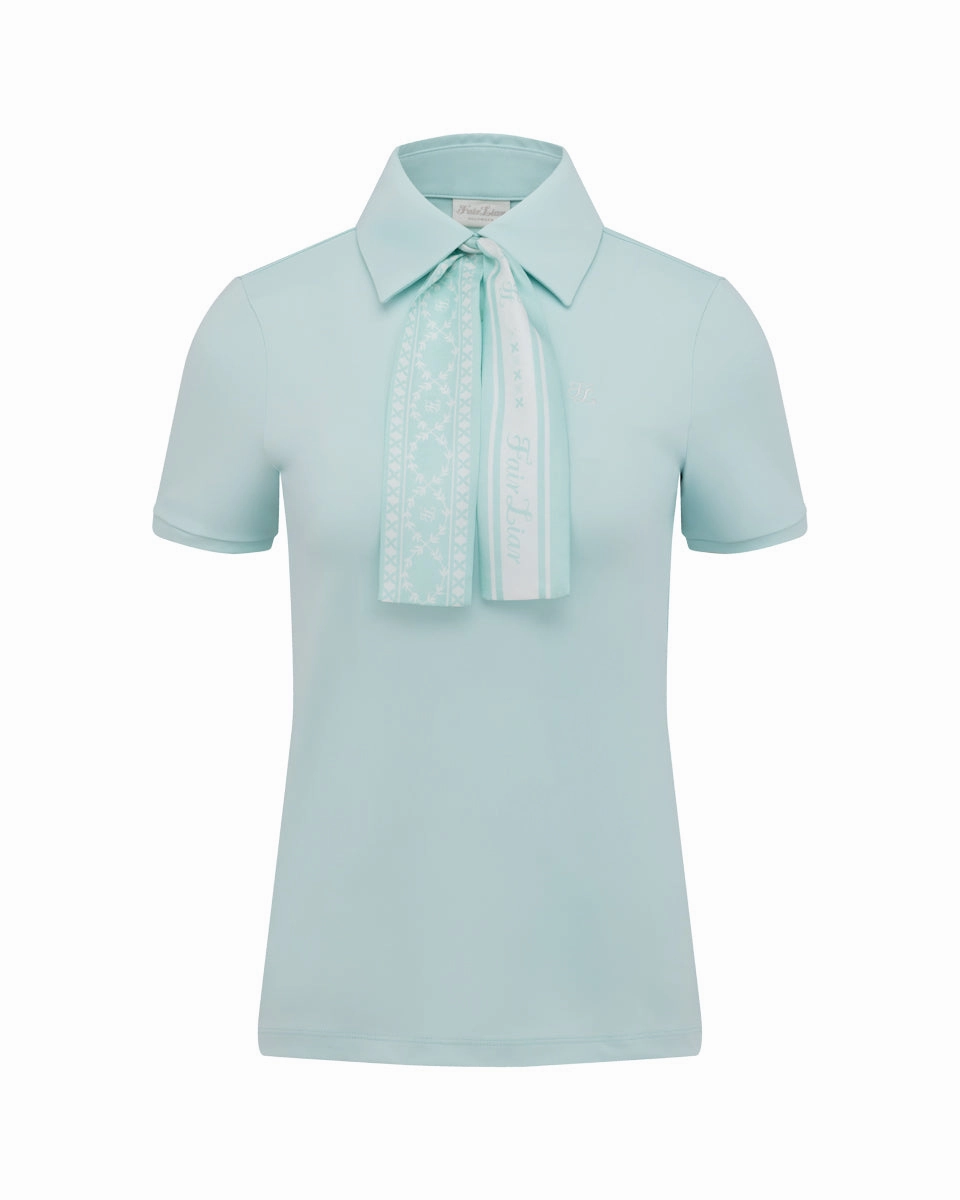 Fair Liar silk scarf set t-shirt - Mint SlimFitAdaptation