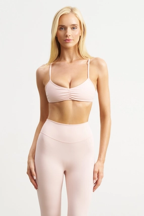 Base Sculpting Skinny Ruched Bra - Marshmallow AthleisureCompatible