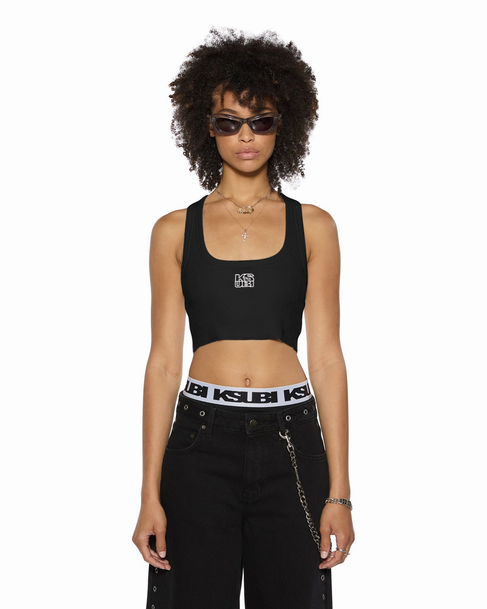STACKED ORIGIN CROP BLACK AllDaySoftness