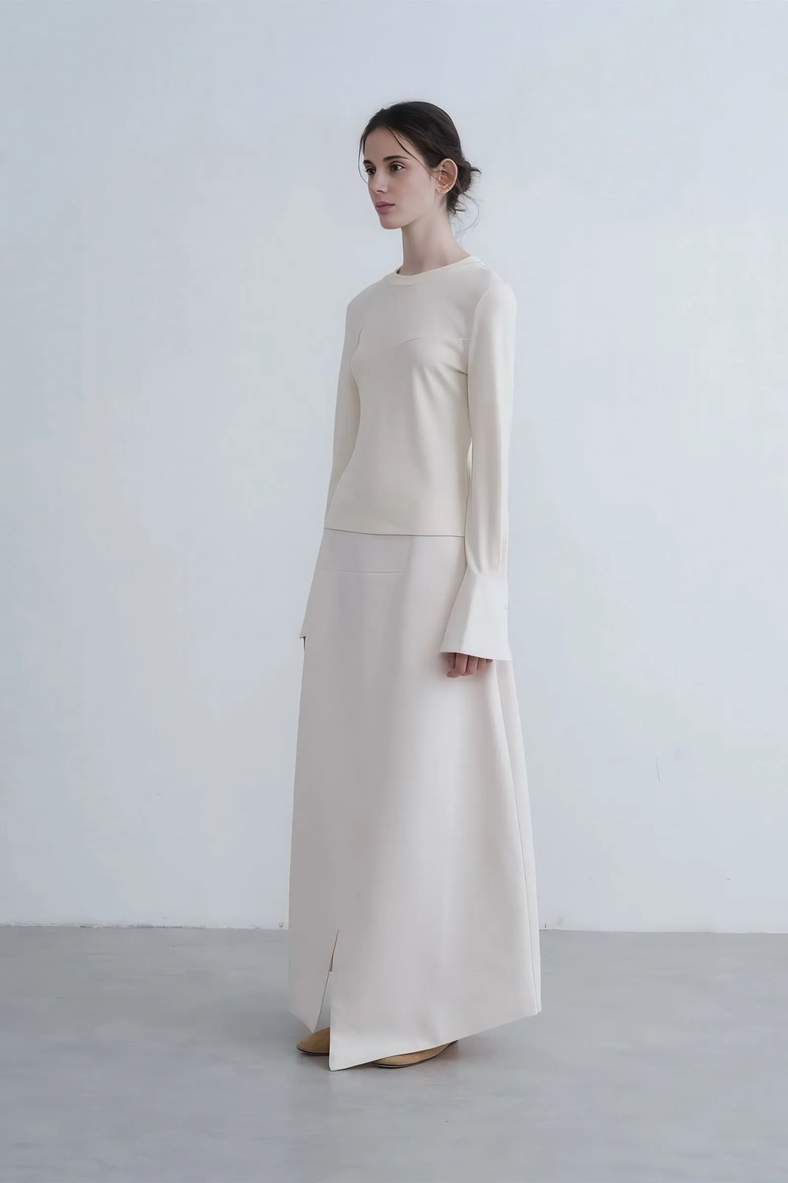 Edgy Asymmetrical Buttoned Slit Skirt