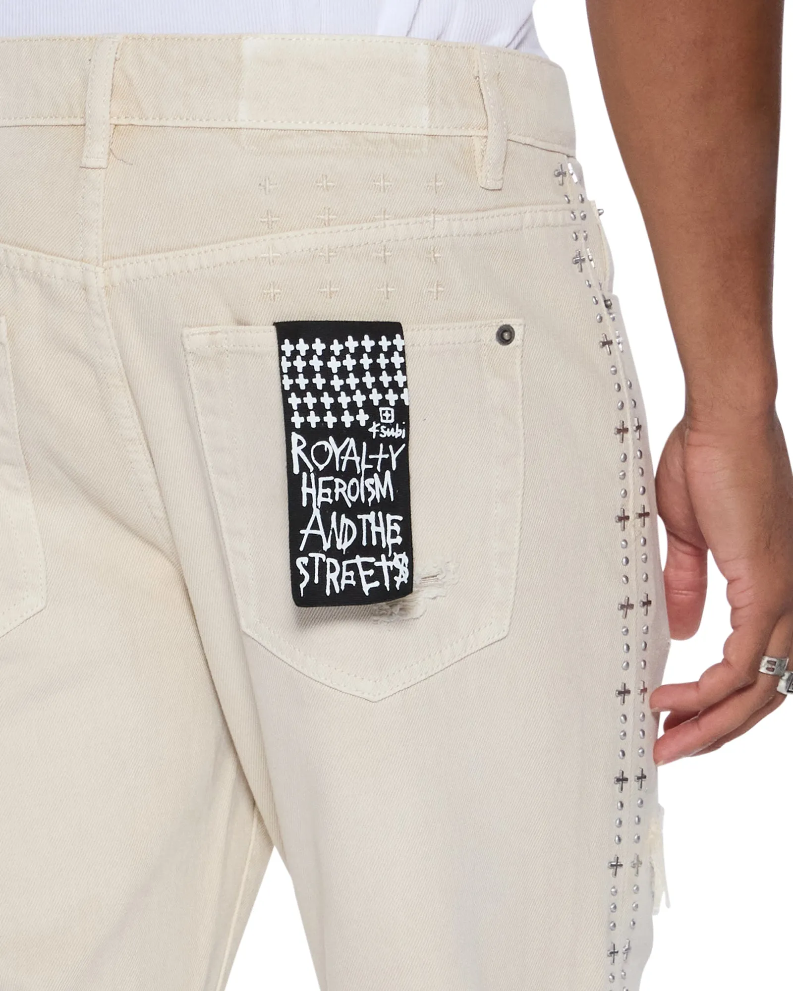 Minimalist Trendy Everyday BRONKO IVORY TRASHED
