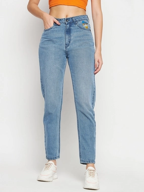 Madame Disney Print Blue Denim Perfect For Daily Base Attire
