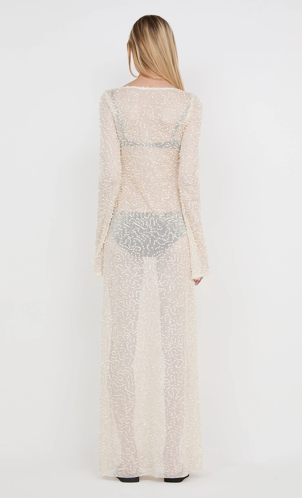 Body Flow Beauty Zone EDITH LONG SLEEVE GOWN - BUTTERCREAM