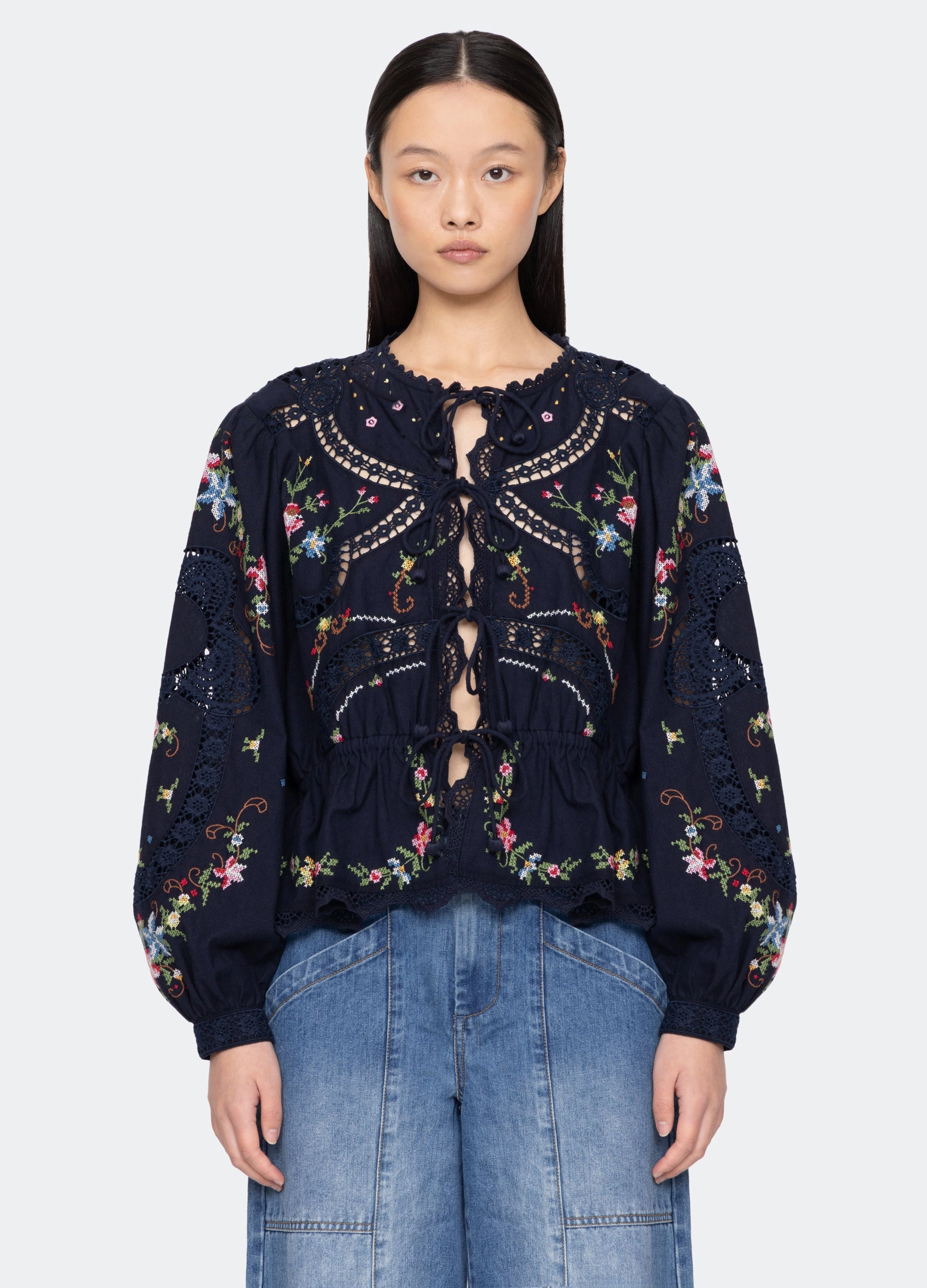 Edwina L/S Top Midweight Texture EasyCareMaterial