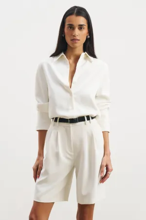 Hypoallergenic Textile Effortless Oversized Shirt - White