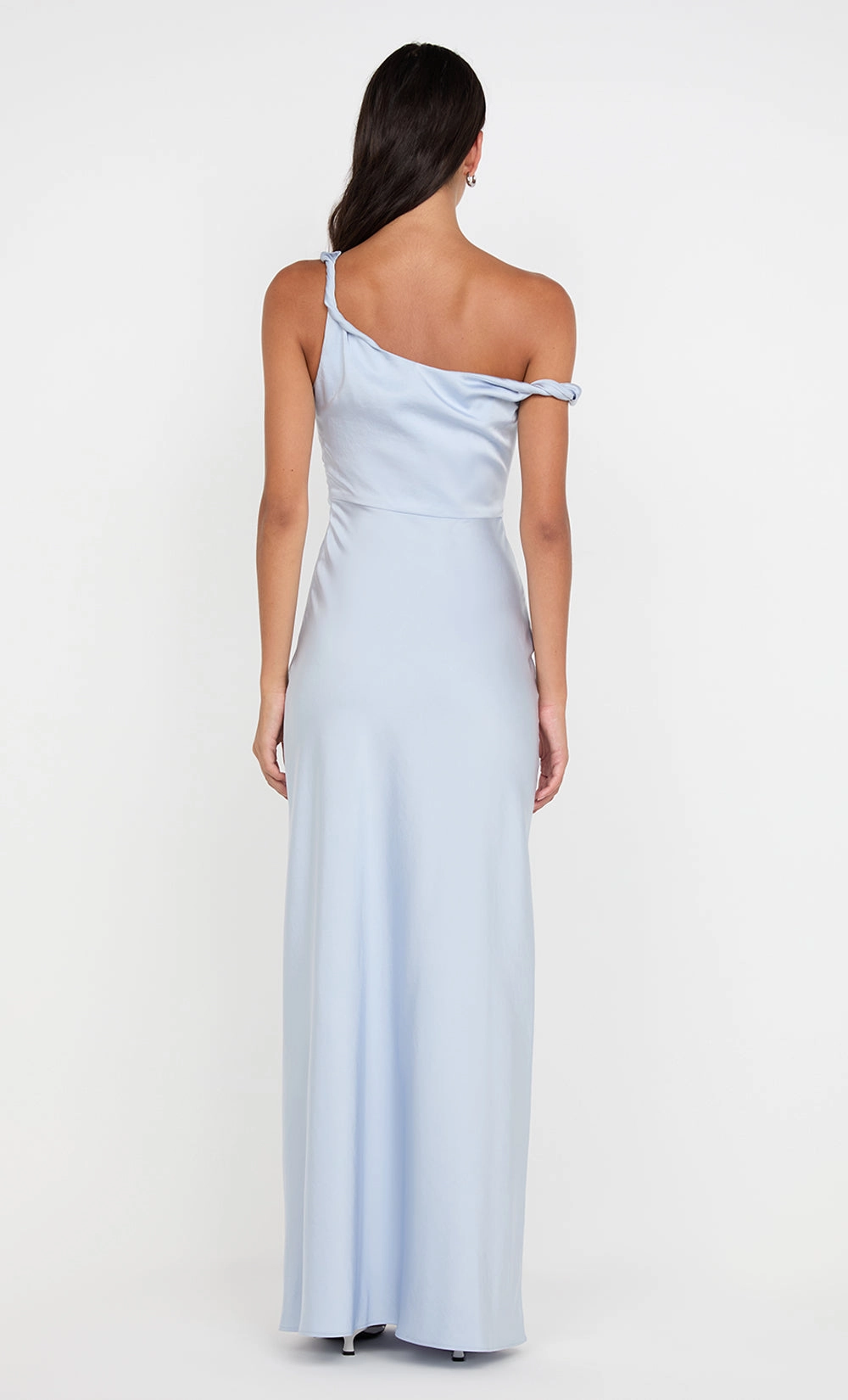 Trendy Waistband Pure Lines LUNETTA TWIST STRAP DRESS - DUSTY BLUE